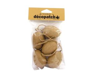 Sachet de 5 oeufs à suspendre 4x11x15cm - Kraft