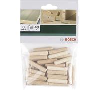 Bosch Chevilles à bois 2609255309 – Tourillons en hêtre Ø 6 mm x 30 mm, sachet 50 pièces