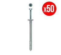 Sachet de 50 chevilles à frapper FISCHER N-F avec clou en acier électrozingué