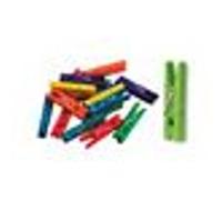 Sachet de 50 pinces à linge en bois coloré pour scrapbooking Multicouleur G