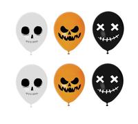 Sachet de 6 Ballons Halloween - Dimensions : 30 x 30 cm
