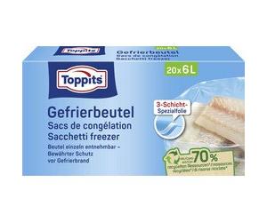 Sachet de congélation, 20 x 6 litres, 290 x 410 mm