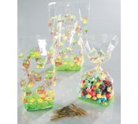 Sachets Cellophane Imprimés Pâques - FOLIA - Lot de 10 - Transparent - (L)115 x (H)190 mm