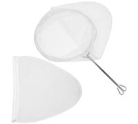 Sachet Filtre à Thé Réutilisable avec Poignée, Anneau Inox Blanc | Coton et Acier Inoxydable, Remplacement du Papier, pour Maison et Salon de Thé, Goût Pur