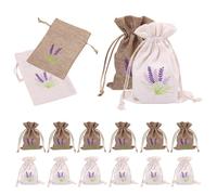 Sachet Lavande Lin - Lot 12 - Sac Parfumé Vide Toile - Désodorisant Tiroir Épice VoltPulse