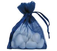 Sachet - SANTEX - Organdi uni marine - 10 pièces - 7,5 x 10 cm - Décoration de fête