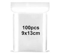Sachet Zippé Sachet de Petit Transparent Cellophane 9x13cm Sacs Plastique Refermables Pochette Zip pour la cuisine loisirs créatifs perles échantillons biscuits bonbons