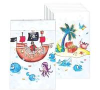 Sachets Anniversaire - Ptit Clown - Pirates - Lot De 8 - 13 X 17 Cm - Enfants