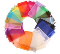 Sachets cadeaux - 100pcs - Couleur Organza - 7 x 9 cm - Réutilisables
