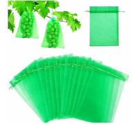 Sachets de protection pour fruits, lot de 100, sachets de protection pour raisins secs, 20 x 30 cm, sachets en organza de jardin