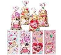 Sachets en cellophane transparents avec attaches torsadées pour la | Petits sacs à biscuits de fête pour collation, chocolat, biscuits, boulangerie, biscuits, vacances, anniversaire, maison