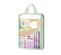 Sachets pour documents A4 - Organiseur portable pour fichiers, avec fermeture éclair, pour bureau, école, puzzle, voyage, salle de classe, étudiant, projet de reçus, papier lettre