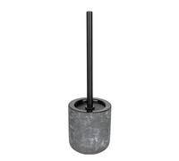 Sacile Mod. Sacile Brosse WC autoportante en céramique Accessoire de Salle de Bain Acier Inoxydable Aspect béton Ø 11,5 cm Hauteur 38 cm Tête de Brosse 7,5 cm Gris Noir
