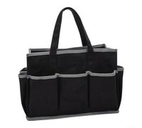 Sacoche à Outils en Toile Cirée 14x5x10.5in 10 Poches Résistant à | Pour jardiniers bricoleurs Poids toile 16 oz pour facile à nettoyer Compartiment spacieux poches extérieures