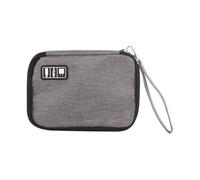 Sacoche de Rangement Numérique Multifonction en PVC Noir, Portable | Compartiments Multiples, pour Produits Numériques et Chargeur, Voyage et Déplacement Professionnel, Style Simple