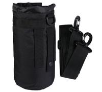 Sacoche Gourde 1,5 L en Nylon Noir pour Sport et Extérieur | Porté Épaule, Résistance à L’usure, Sorties Vélo et Course, Accessoires pour Cartes et Argenté
