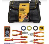 Sacoche professionnelle électricien 12 Outils Poignée acier renforcée Nylon haute Qualité Sac bandoulière VITO