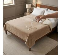 Sacred Weapon Couverture imperméable en Polaire Sherpa Moelleuse pour lit, canapé ou canapé, protège-Matelas imperméable aux éclaboussures, Absorbant, Lavable, Anti-déversement, 200 x 200 cm, Beige