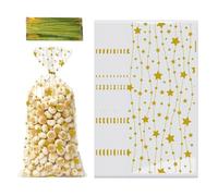 Sacs à biscuits mignons - Sacs à bonbons avec motif étoile pour partager facilement des friandises, présentation de cadeau avec fermeture autocollante solide, sacs d'emballage pour biscuits faits