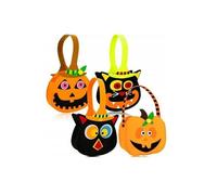Sacs À Bonbons - Nikcorp - Ensemble De 4 - Feutre Multicolore - Réutilisables - Idéal Pour Halloween
