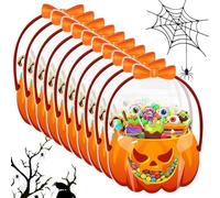 Sacs à bonbons pour friandises - PP 14 x 22,1 x 4,1 cm | Sac à goodie réutilisable | Sac mignon ou aigre d'Halloween | Sacs cadeaux de fête d'Halloween pour enfants, bonbons, biscuits, sna