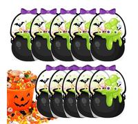 Sacs à bonbons pour friandises - PP 14 x 22,1 x 4,1 cm | Sac à goodie réutilisable | Sac mignon ou aigre d'Halloween | Sacs cadeaux de fête d'Halloween pour enfants, bonbons, biscuits, sna