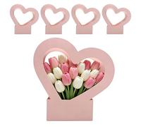 Sacs À Bouquets - Paquet De 5 Sacs De Transport Pliables, Pochettes De Présentation Transparentes | Sac D'emballage Cadeau Pour Arrangements Floraux, Porte-bouquet Décoratif Pour Salon, Célébration, O