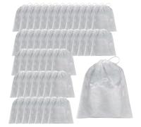 Sacs à chaussures inconnus - 50 sacs de rangement anti-jaunes pour chaussures de voyage, sac d'organisation | Stockage de chaussures non isolées avec câble fixe pour isoler le P, 24 x 38, voir