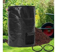 Sacs à compost de grande capacité (300 L) pour bac à compost de jardin, poubelles de cour (noir, 1 pièce)
