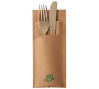 Sacs à couverts PURE avec serviette 20 x 8,5 cm, 520 pièces