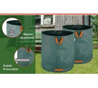Sacs à déchets de jardin, lot de 2, capacité de 500 L, poignées résistantes