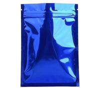 Sacs à fermeture à glissière à dessus plat Sacs Plats Pack de 50 Multicolores Plusieurs Tailles(Blue,18x26cm)