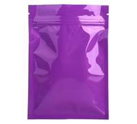 Sacs à fermeture à glissière à dessus plat Sacs Plats Pack de 50 Multicolores Plusieurs Tailles(Purple,18x26cm)