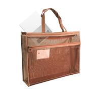 Sacs à fermeture éclair en filet pour fournitures artistiques, 40,9 x 33,5 x 10,1 cm, transparent, sac de rangement pour poster avec poignée et fermeture éclair, sac de projet A3 pour l'école