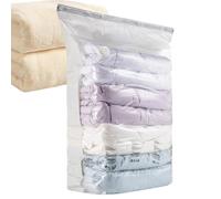 Sacs à fermeture sous vide - Sans pompe - Grande compression pour déménagement - Sacs de rangement sous vide pour appartement, voyage, bagages, oreiller, couette, couverture, linge de lit
