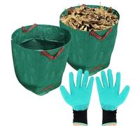Sacs à feuilles imperméables, lot de 2, 120 litres, résistants