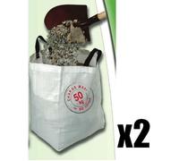Sacs à gravats - 80 litres - Vendu par 2 - Poignées pour évacuation facile
