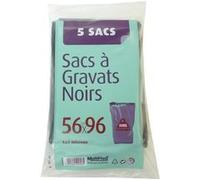 Sacs à gravats MULTIPLAST H.96 x l.56 cm x Ep.130 micron noir