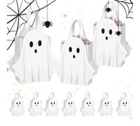 Sacs À Halloween Fantôme 10 Sachets En Papier Halloween Pour Bonbons