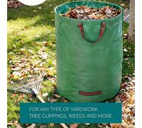 Sacs à ordures de jardin réutilisables, sacs de collecte de feuilles, convenant pour le nettoyage de la pelouse, les ordures et les débris, les feuilles mortes, le linge et divers, conception pliable