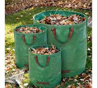 Sacs à ordures de jardinage réutilisables et durables avec poignées solides, fabriqués en polypropylène épais. Idéal pour les jardiniers. Sacs de stockage imperméables pour la collecte rapide des déch