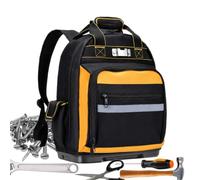 Sacs à outils pour homme avec poignée renforcée respirante et multi-poches | Sac de rangement à outils avec fermeture éclair pour homme, électricien, mécanicien, plomberie, soudage, travail en plein air