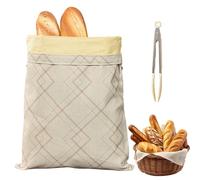 Sacs à Pain Premium - 100% Coton & Cire d'Abeille, Reste Frais Jusqu'à 3 Fois Plus Longtemps, Grand Sac à Pain Cire d'Abeille Réutilisable, Accueille Parfaitement Vos Pâtisseries(1PC) (I)