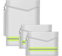 Sacs anti feu,3 porte-documents ignifuges | Sac étanche à feu pour, Fermeture à Zip Sécuritaire, Parfait pour Conserver Objets de Valeur, Passeports, Documents, Argent