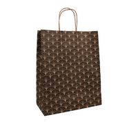Sacs boutique kraft à motif poignées torsadées 26 x 12 x 32 cm - 50 sacs