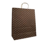 Sacs boutique kraft à motif poignées torsadées 35 x 14 x 41 cm - 50 sacs
