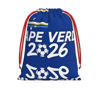 Sacs cadeaux avec cordon de serrage et imprimé drapeau du Cap-Vert Coupe du Monde pour sacs de fête et sacs cadeaux sur le thème du football