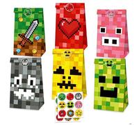Sacs cadeaux de Minecraft Sacs de Fête de Minecraft Décoration de fête de Minecraft