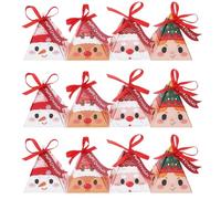 Sacs cadeaux de Noël - 16 pièces Boîte à biscuits, Sacs cadeaux de mariage, pour chocolats Cupcakes Brownies Donuts Sucette Famille Amis Voisins