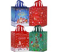 Sacs cadeaux de Noël avec poignées, en feutre, lot de 8, marque Jumbo